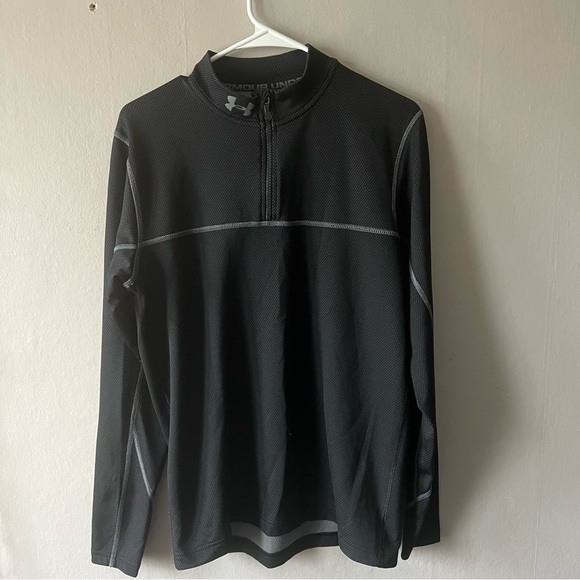Under Armour Men’s Black Cold GearQuarter-Zip Pullover Size Medium - Picture 1 of 6